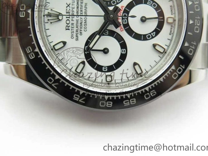 116500 Bracelet Noob Bezel Ceramic Edition Daytona A7750 White SS on 1:1 Dial Best 0520